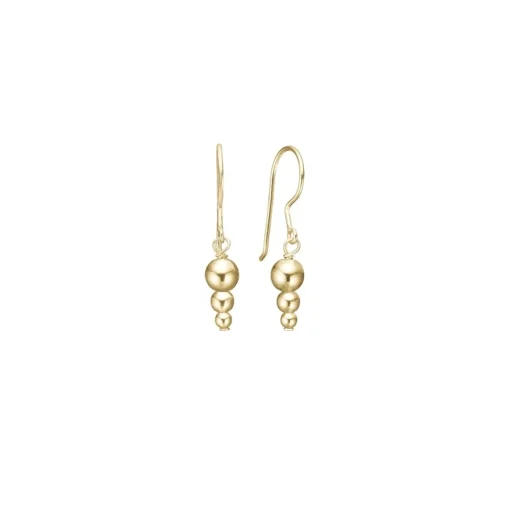 Aagaard - 8 kt gold ohrringe mit kugel anhänger