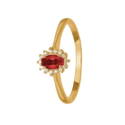 Aagaard - 8 kt. Goldring mit rotem Rubin