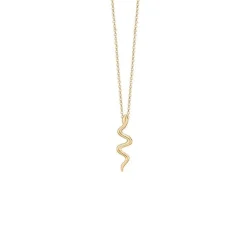 Aagaard - Halskette mit vergoldetem Snake-Anhänger silber