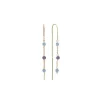 Aagaard - Ohrringe mit Amethyst und blauem Quarz, vergoldet silber
