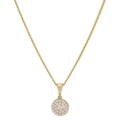 Anhänger aus 8kt. Gold mit Zirkonia und vergoldeter Kette