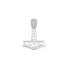 Anhänger mit Thors Hammer aus rhodiniertem Silber