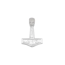 Anhänger mit Thors Hammer aus rhodiniertem Silber