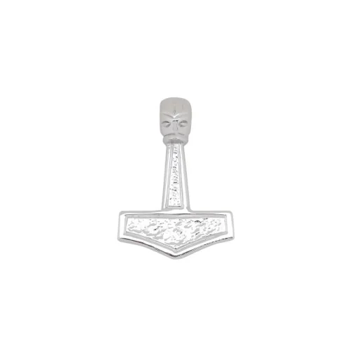 Anhänger mit Thors Hammer aus rhodiniertem Silber