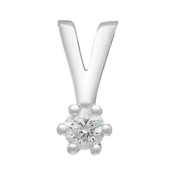 Aphrodite 14 ct. Diamantanhänger aus Weißgold von 0,03 bis 0,15