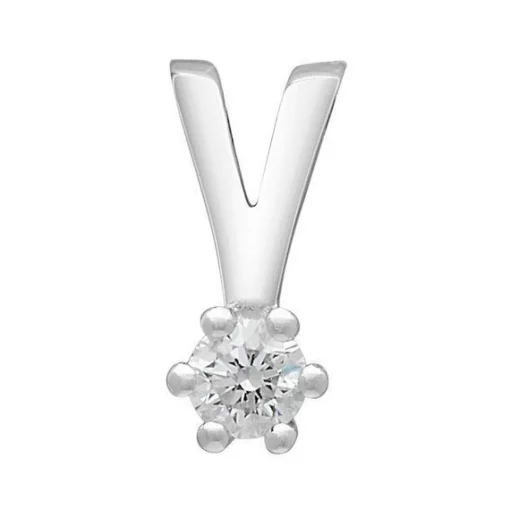 Aphrodite 14 ct. Diamantanhänger aus Weißgold von 0,03 bis 0,15