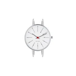 Arne Jacobsen - Bankers Watch Armspange - Ø30 - Weißes Zifferblatt, Stahlarmspange