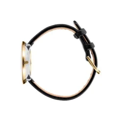 Arne Jacobsen - Bankers Watch weißes Zifferblatt, marineblaues Armband. Ø34