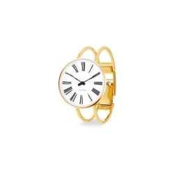 Arne Jacobsen - Römische Uhr Armreif - Ø34 - Weißes Zifferblatt, IPG-Armreif