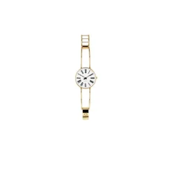 Arne Jacobsen - Römische Uhr Armreif - Ø34 - Weißes Zifferblatt, IPG-Armreif