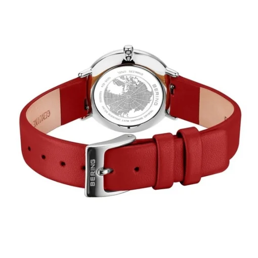 Bering - Ultra Slim Damenuhr aus poliertem Stahl Ø29 mm