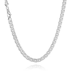 Bismark-Halskette und Armband aus Silber (Verschiedene Größen und Längen)