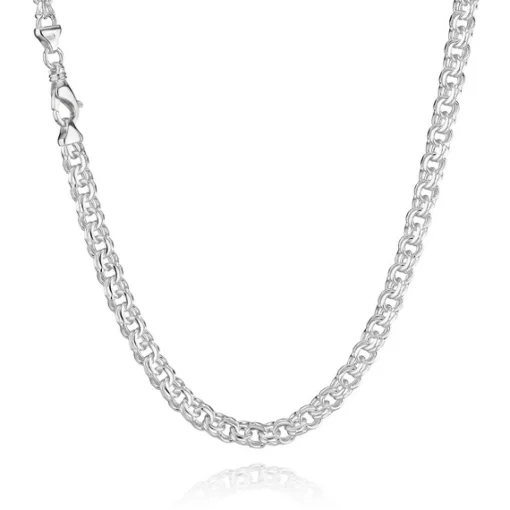 Bismark-Halskette und Armband aus Silber (Verschiedene Größen und Längen)