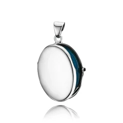 Blanko Oval Medaillon in Silber - klein 17x25 mm