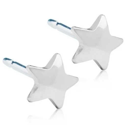 Blomdahl - Silberner Titan-Ohrring Star Ø5**