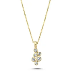 Bubbles - Anhänger aus 14 Karat Gold mit insgesamt 0,17 Karat