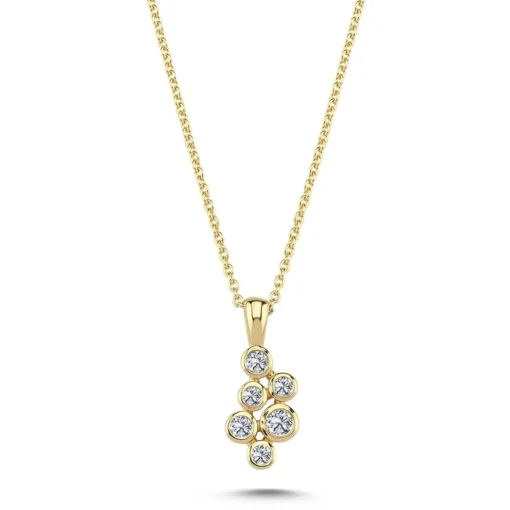 Bubbles - Anhänger aus 14 Karat Gold mit insgesamt 0,17 Karat
