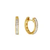ByBirch - Elsa Hoops in vergoldete silber m. zirkonia