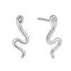 ByBirch - Snake ohrstecker aus vergoldete silber mit Zirkonia