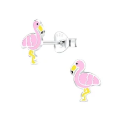 ByBirch Kinder - Ohrringe aus silber mit Flamingo
