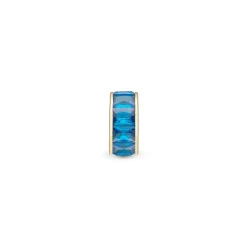 Christina Collect - Blauer Baquette-Anhänger in vergoldete silber für Silberarmband