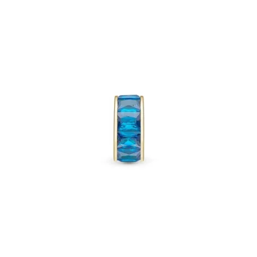 Christina Collect - Blauer Baquette-Anhänger in vergoldete silber für Silberarmband