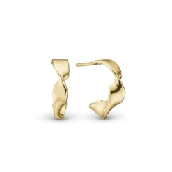 Christina Collect - CURVED LEAF Ohringe aus vergoldet silber