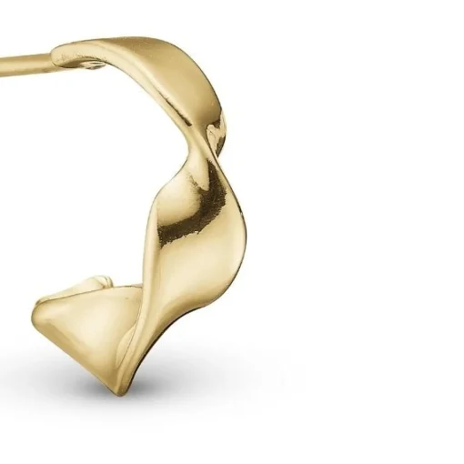 Christina Collect - CURVED LEAF Ohringe aus vergoldet silber
