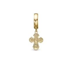Christina Collect - DAGMAR CROSS Anhänger in vergoldete silber für Lederarmbänder