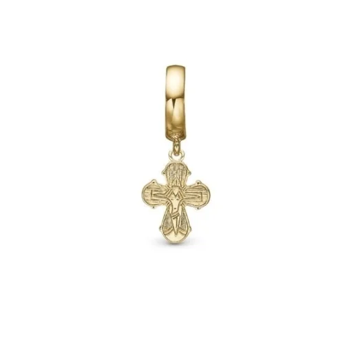 Christina Collect - DAGMAR CROSS Anhänger in vergoldete silber für Lederarmbänder