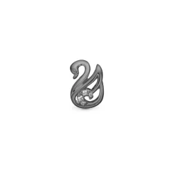 Christina Collect - Der Schwan-Charm in Ruthenium plattiert silber