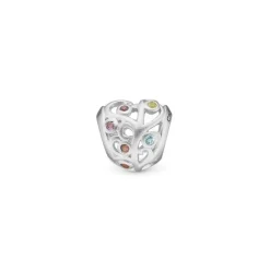 Christina Collect - FAMILY TREE HEART Anhänger in silber für Lederarmband