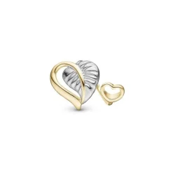 Christina Collect - LEAF OF LOVE Charm in Bicolor für Lederarmband