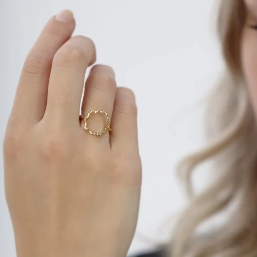 Christina Collect - OCEAN WAVES ring aus vergoldet silber