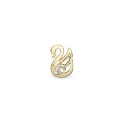 Christina Collect - THE SWAN Anhänger in vergoldete silber für Lederarmbänder