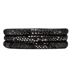 Christina Collect Lederarmband - Silber schwarz