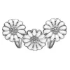Christina Jewelry - Silberanhänger Weiße Margeriten Trinity