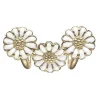 Christina Jewelry - Vergoldeter Charme Weiße Margeriten Trinität