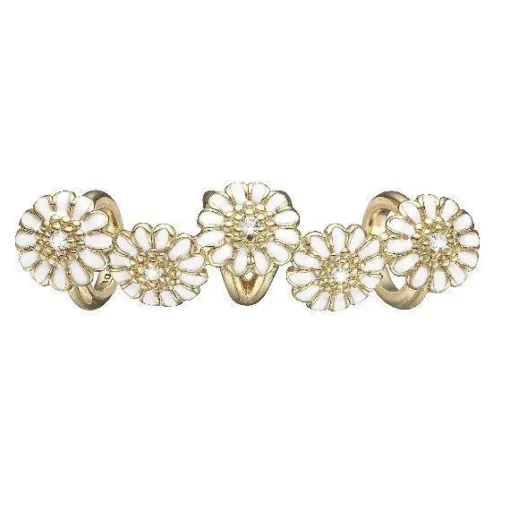 Christina Jewelry - Vergoldeter Anhänger Weiße Margerite Quintett