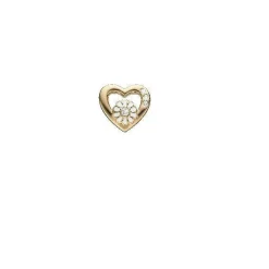 Christina Jewelry - Vergoldeter Anhänger Marguerite Love für Lederarmband