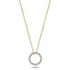 Cirkel - Diamantanhänger aus 14 Kt Gold mit insgesamt 0,14 ct