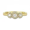 Cordelia - Diamantring aus 14-karätigem Gold mit einem Gesamtgewicht von 0,41 Karat.