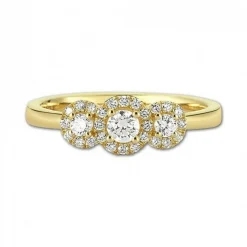 Cordelia - Diamantring aus 14-karätigem Gold mit einem Gesamtgewicht von 0,41 Karat.