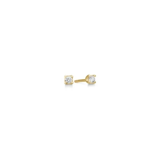 CROWN-Ohrringe aus 14 kt. Gold mit Diamanten von 0,09 ct. bis 0,50 ct.