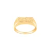 Diamanten zus. 8 Karat goldene Herren-Siegelringe mit rauer Oberfläche