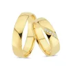 Eheringe aus 14 Karat Gold Ringe mit 5 Brillanten in Bändern