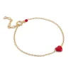 Enamel - Amore armband in vergoldete silber mit rotem Herz