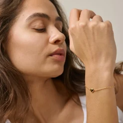 Enamel - Amore armband in vergoldete silber mit Herz