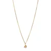 Enamel - Cherry Light Pink vergoldete Halskette