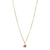Enamel - Cherry Red vergoldete Halskette
